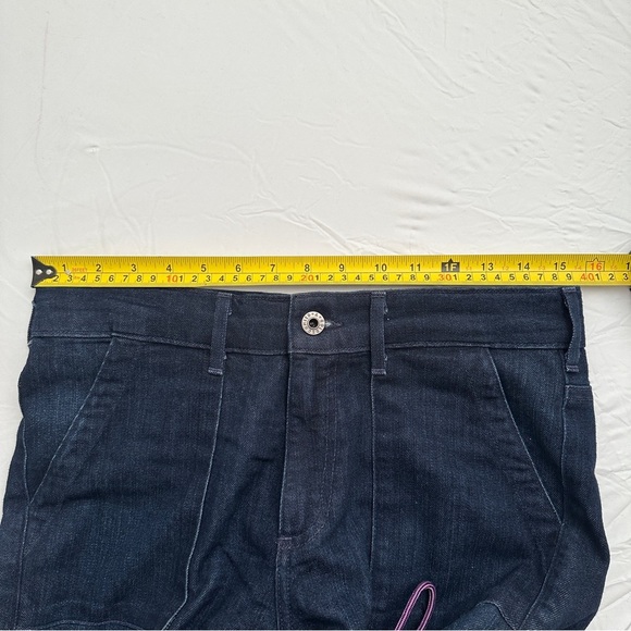 Adriano Goldschmied Goldie patch pocket bell bottom dark rinse blue jeans - Picture 6 of 10